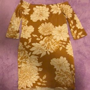 Off-the-shoulder Floral Dress (NWOT)